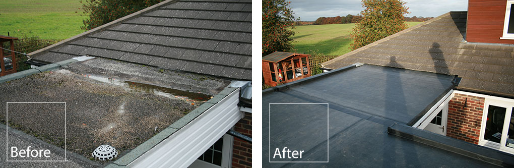 epdm rubber roofing before and after