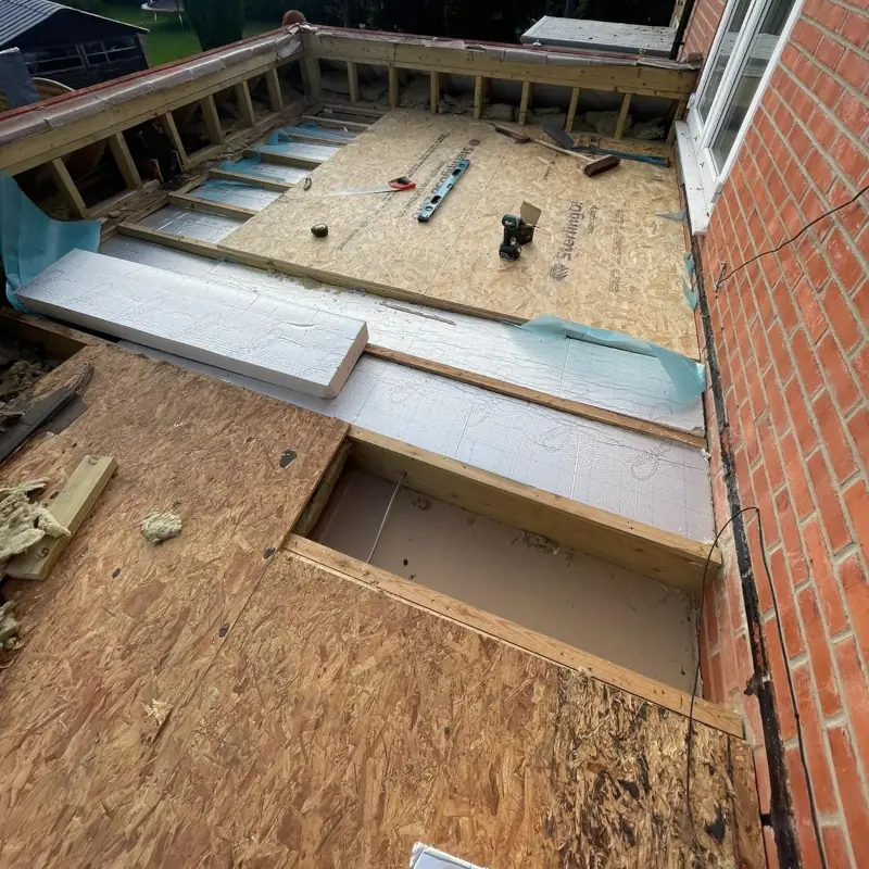 Cold deck refurb old removed