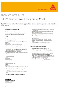 Sika® Decothane Ultra Base Coat Data Sheet