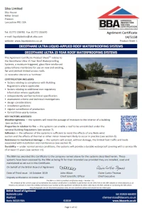 Decothane BBA Certificate