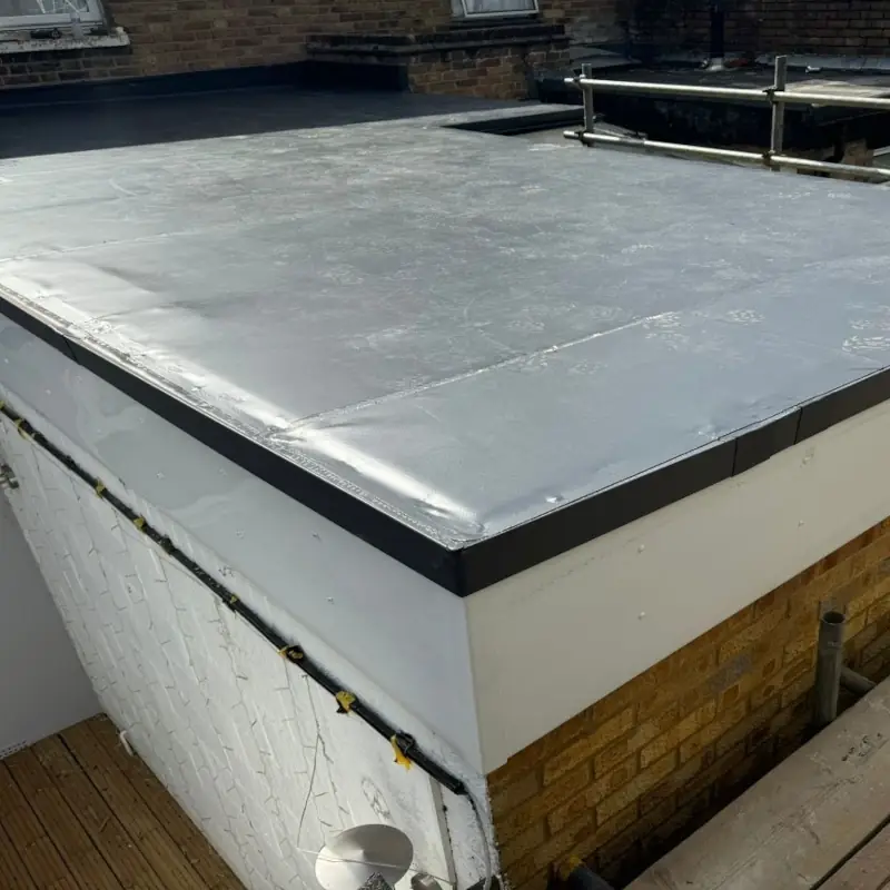 Single ply membrane installed
